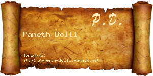 Paneth Dolli névjegykártya